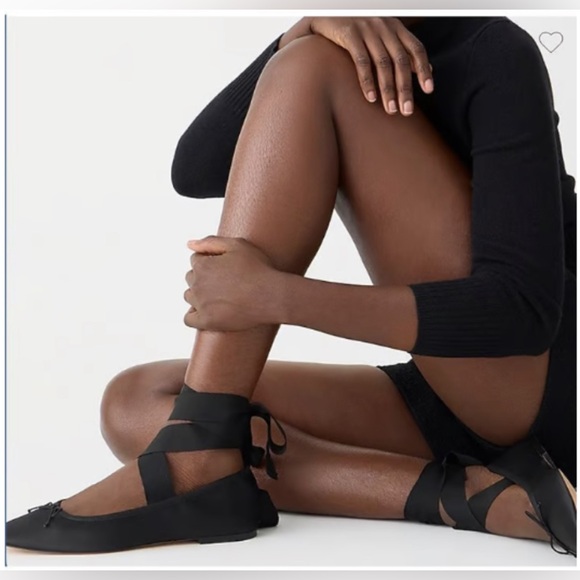 Jcrew Quinn lace-up ballet flats in satin